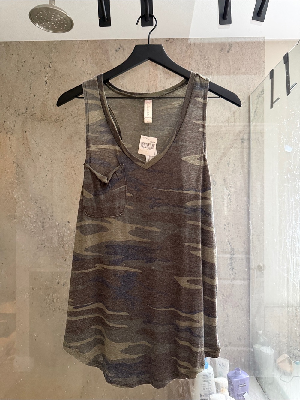 Altar'd State Olive Camo V-Neck Tank